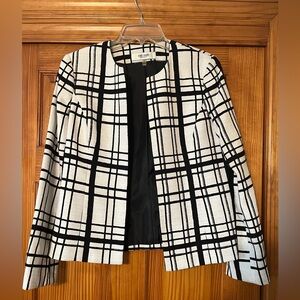 Jones Studio Monochrome Grid Blazer